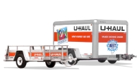 U-Haul trailer line-up.