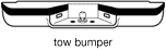 Diagram of a rear tow bumper