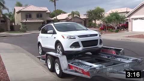 Image of How to Load a Car onto a U-Haul Auto Transport  picture