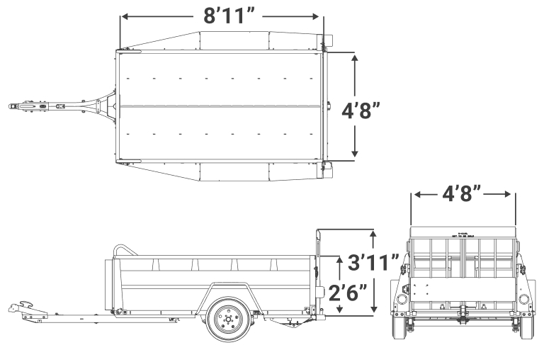 5' x 9' Utility Trailer With Ramp