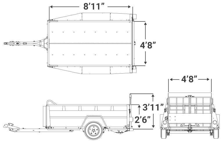 5' x 9' Utility Trailer With Ramp