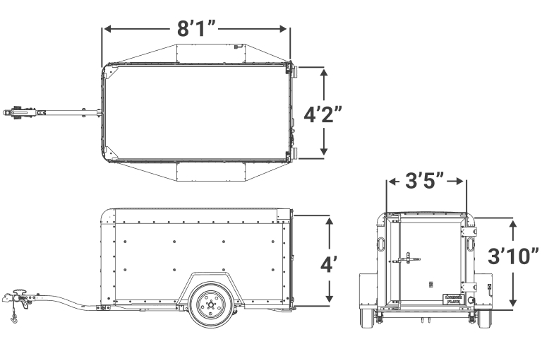 4' x 8' Cargo Trailer