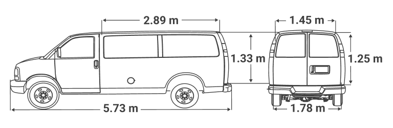 Fourgonnette de 9 pi