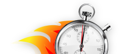 Stopwatch ticking down to zero seconds