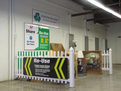 Donate gently-used items to U-Haul neighbors. If you see something you would like, take it for re-use. Keep items from going to the landfill - Go Green!