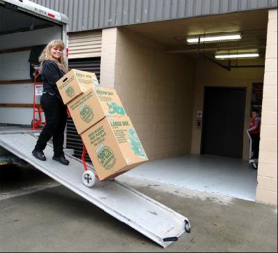 We have convenient loading areas that will make moving into storage easy.