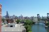 View of the city and river from one of the spaces.