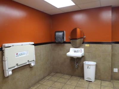We take CLEAN very serious. Our bathrooms are cleaned through out the day for your protection.