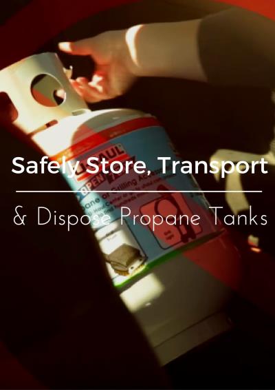 When you transport your tank. make sure it is secured.