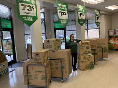 U-Haul has high quality supplies at low prices to help get you and your possessions where you need to be. Come visit Cindy and her team, today to find everything you need for Your moving and storage needs!
